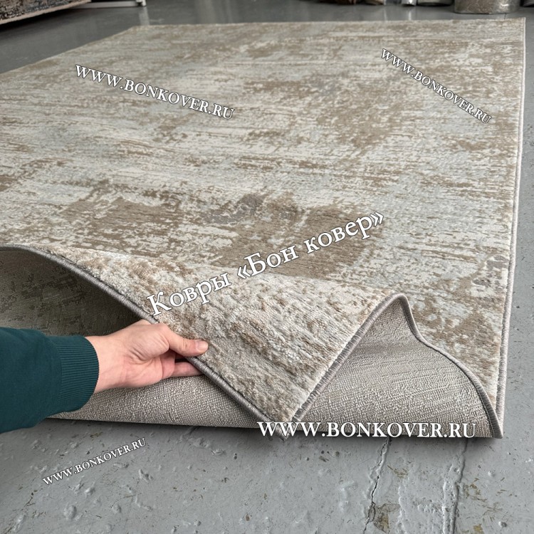 Современный Ковер Дизайн 046 Беж с Серым